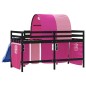 vidaXL Cama alta para niños con túnel madera pino rosa 80x200 cm vidaXL Cama alta para niños con túnel madera pino rosa 80x200 cm