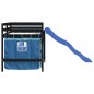 vidaXL Cama alta para niños con cortinas madera pino azul 90x200 cm vidaXL Cama alta para niños con cortinas madera pino azul 90x200 cm