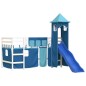 vidaXL Cama alta para niños con torre madera pino azul 80x200 cm vidaXL Cama alta para niños con torre madera pino azul 80x200 cm