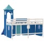 vidaXL Cama alta para niños con torre madera pino azul 80x200 cm vidaXL Cama alta para niños con torre madera pino azul 80x200 cm