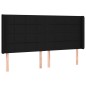 vidaXL Cabecero con LED de tela negro 203x16x118/128 cm vidaXL Cabecero con LED de tela negro 203x16x118/128 cm