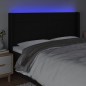 vidaXL Cabecero con LED de tela negro 203x16x118/128 cm vidaXL Cabecero con LED de tela negro 203x16x118/128 cm