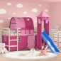 vidaXL Cama alta para niños con torre madera pino rosa 90x200 cm vidaXL Cama alta para niños con torre madera pino rosa 90x200 cm