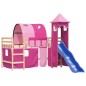 vidaXL Cama alta para niños con torre madera pino rosa 90x200 cm vidaXL Cama alta para niños con torre madera pino rosa 90x200 cm