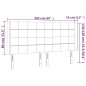 vidaXL Cabecero con LED de tela negro 203x16x118/128 cm vidaXL Cabecero con LED de tela negro 203x16x118/128 cm