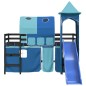 vidaXL Cama alta para niños con torre madera pino azul 90x190 cm vidaXL Cama alta para niños con torre madera pino azul 90x190 cm