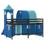vidaXL Cama alta para niños con torre madera pino azul 90x190 cm vidaXL Cama alta para niños con torre madera pino azul 90x190 cm