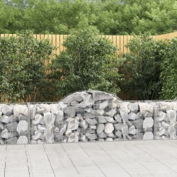 vidaXL Cestas de gaviones 40 uds forma de arco hierro 200x50x60/80 cm