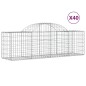 vidaXL Cestas de gaviones 40 uds forma de arco hierro 200x50x60/80 cm