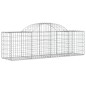 vidaXL Cestas de gaviones 40 uds forma de arco hierro 200x50x60/80 cm