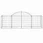 vidaXL Cestas de gaviones 40 uds forma de arco hierro 200x50x60/80 cm