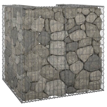 vidaXL Muro gaviones para contenedor basura galvanizado 110x100x110 cm