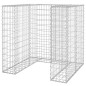 vidaXL Muro gaviones para contenedor basura galvanizado 110x100x110 cm vidaXL Muro gaviones para contenedor basura galvanizado 110x100x110 cm