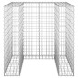 vidaXL Muro gaviones para contenedor basura galvanizado 110x100x110 cm vidaXL Muro gaviones para contenedor basura galvanizado 110x100x110 cm