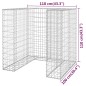 vidaXL Muro gaviones para contenedor basura galvanizado 110x100x110 cm vidaXL Muro gaviones para contenedor basura galvanizado 110x100x110 cm