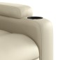 vidaXL Sillón reclinable elevable cuero artificial color crema vidaXL Sillón reclinable elevable cuero artificial color crema
