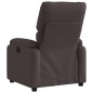 vidaXL Sillón reclinable eléctrico tela marrón oscuro