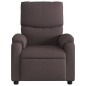 vidaXL Sillón reclinable eléctrico tela marrón oscuro