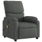 vidaXL Sillón reclinable de masaje eléctrico tela gris oscuro vidaXL Sillón reclinable de masaje eléctrico tela gris oscuro