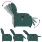 vidaXL Sillón reclinable de masaje eléctrico tela verde oscuro vidaXL Sillón reclinable de masaje eléctrico tela verde oscuro