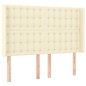vidaXL Cabecero con LED cuero sintético color crema 147x16x118/128 cm vidaXL Cabecero con LED cuero sintético color crema 147x16x118/128 cm