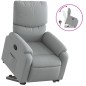 vidaXL Sillón reclinable elevable de tela gris claro vidaXL Sillón reclinable elevable de tela gris claro