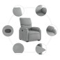 vidaXL Sillón reclinable elevable de tela gris claro vidaXL Sillón reclinable elevable de tela gris claro
