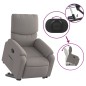 vidaXL Sillón reclinable elevable tela gris taupe vidaXL Sillón reclinable elevable tela gris taupe