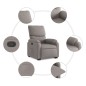 vidaXL Sillón reclinable elevable tela gris taupe vidaXL Sillón reclinable elevable tela gris taupe