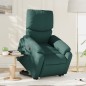 vidaXL Sillón reclinable elevable tela verde oscuro