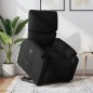 vidaXL Sillón reclinable elevable tela negro vidaXL Sillón reclinable elevable tela negro