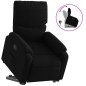 vidaXL Sillón reclinable elevable tela negro vidaXL Sillón reclinable elevable tela negro