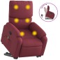 vidaXL Sillón reclinable de masaje elevable tela rojo tinto vidaXL Sillón reclinable de masaje elevable tela rojo tinto