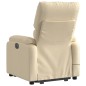 vidaXL Silla de masaje reclinable de pie de tela color crema