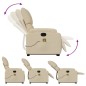 vidaXL Silla de masaje reclinable de pie de tela color crema