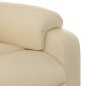 vidaXL Silla de masaje reclinable de pie de tela color crema