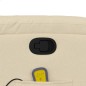 vidaXL Silla de masaje reclinable de pie de tela color crema