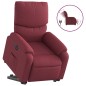 vidaXL Sillón eléctrico reclinable elevable de tela rojo tinto