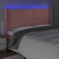 vidaXL Cabecero con LED de terciopelo rosa 183x16x118/128 cm vidaXL Cabecero con LED de terciopelo rosa 183x16x118/128 cm