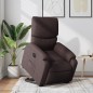 vidaXL Sillón eléctrico reclinable elevable de tela marrón oscuro vidaXL Sillón eléctrico reclinable elevable de tela marrón oscuro