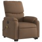 vidaXL Sillón de masaje eléctrico reclinable elevable tela marrón vidaXL Sillón de masaje eléctrico reclinable elevable tela marrón