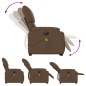 vidaXL Sillón de masaje eléctrico reclinable elevable tela marrón vidaXL Sillón de masaje eléctrico reclinable elevable tela marrón