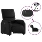 vidaXL Sillón reclinable eléctrico de cuero sintético negro vidaXL Sillón reclinable eléctrico de cuero sintético negro