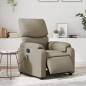 vidaXL Sillón reclinable de masaje eléctrico cuero sintético capuchino