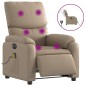vidaXL Sillón reclinable de masaje eléctrico cuero sintético capuchino