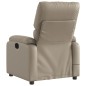 vidaXL Sillón reclinable de masaje eléctrico cuero sintético capuchino