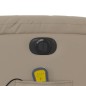 vidaXL Sillón reclinable de masaje eléctrico cuero sintético capuchino