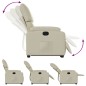 vidaXL Sillón reclinable elevable cuero artificial color crema