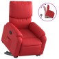 vidaXL Sillón reclinable elevable cuero artificial rojo