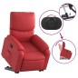 vidaXL Sillón reclinable elevable cuero artificial rojo